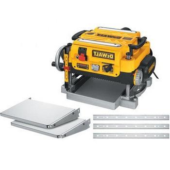 BENCH TOP PLANERS | Dewalt DW735X 15 Amp 13 in. Two-Speed Corded Thickness Planer with Support Tables and Extra Knives